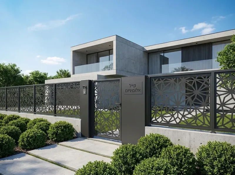 גדר אלומיניום מעוצבת